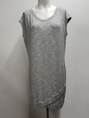 Athleta Beyond Soft Sleeveless Tulip Hem Dress Women's Large In Gray